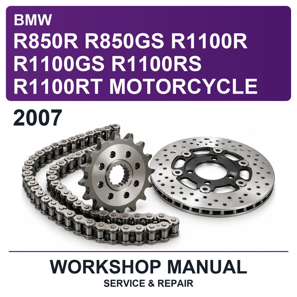 2007 BMW R850R R850GS R1100R R1100GS R1100RS R1100RT Motorcycle Workshop Service & Repair Manual