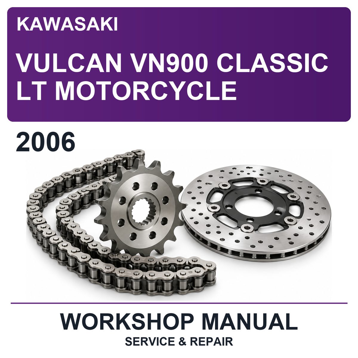2006 Kawasaki Vulcan VN900 Classic LT Motorcycle Workshop Service & Repair Manual