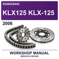 2006 Kawasaki KLX125 KLX-125 Workshop Service & Repair Manual