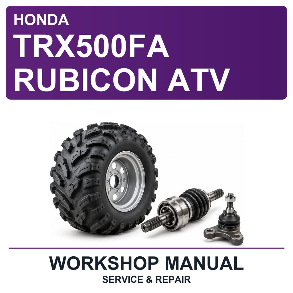 Honda TRX500FA Rubicon ATV Workshop Service & Repair Manual