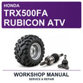 Honda TRX500FA Rubicon ATV Workshop Service & Repair Manual