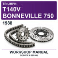 1988 Triumph T140V Bonneville 750 Workshop Service & Repair Manual
