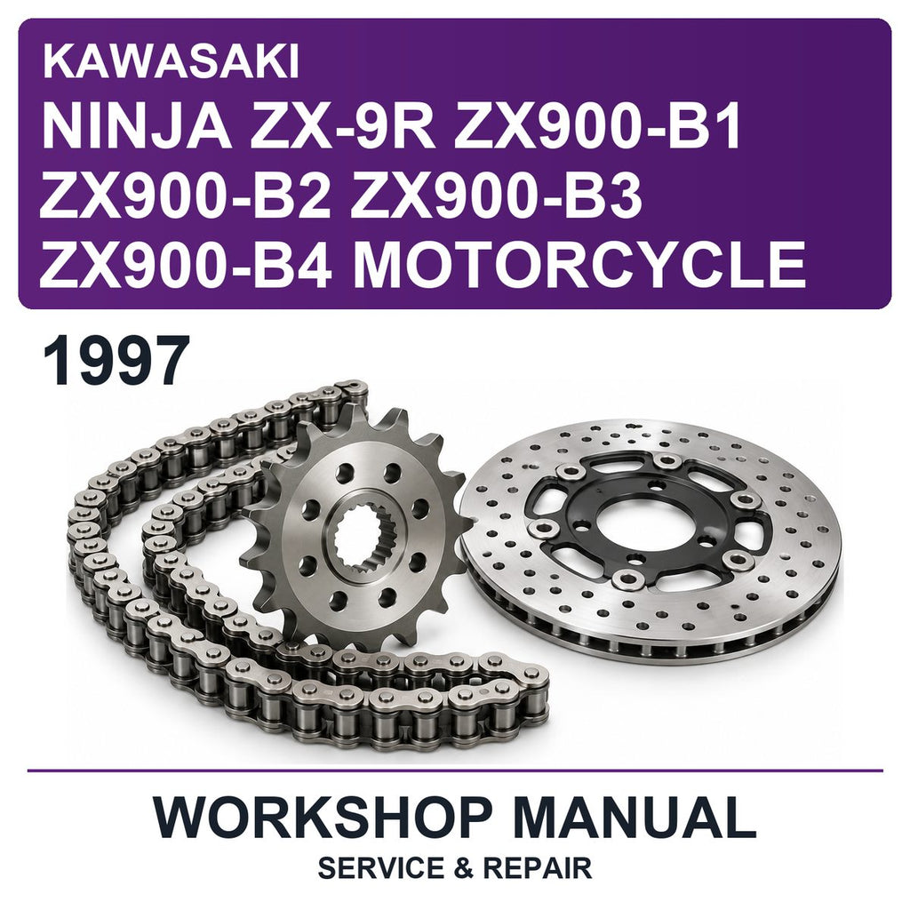 1997 Kawasaki Ninja ZX-9R ZX900-B1 ZX900-B2 ZX900-B3 ZX900-B4 Motorcycle Workshop Service & Repair Manual