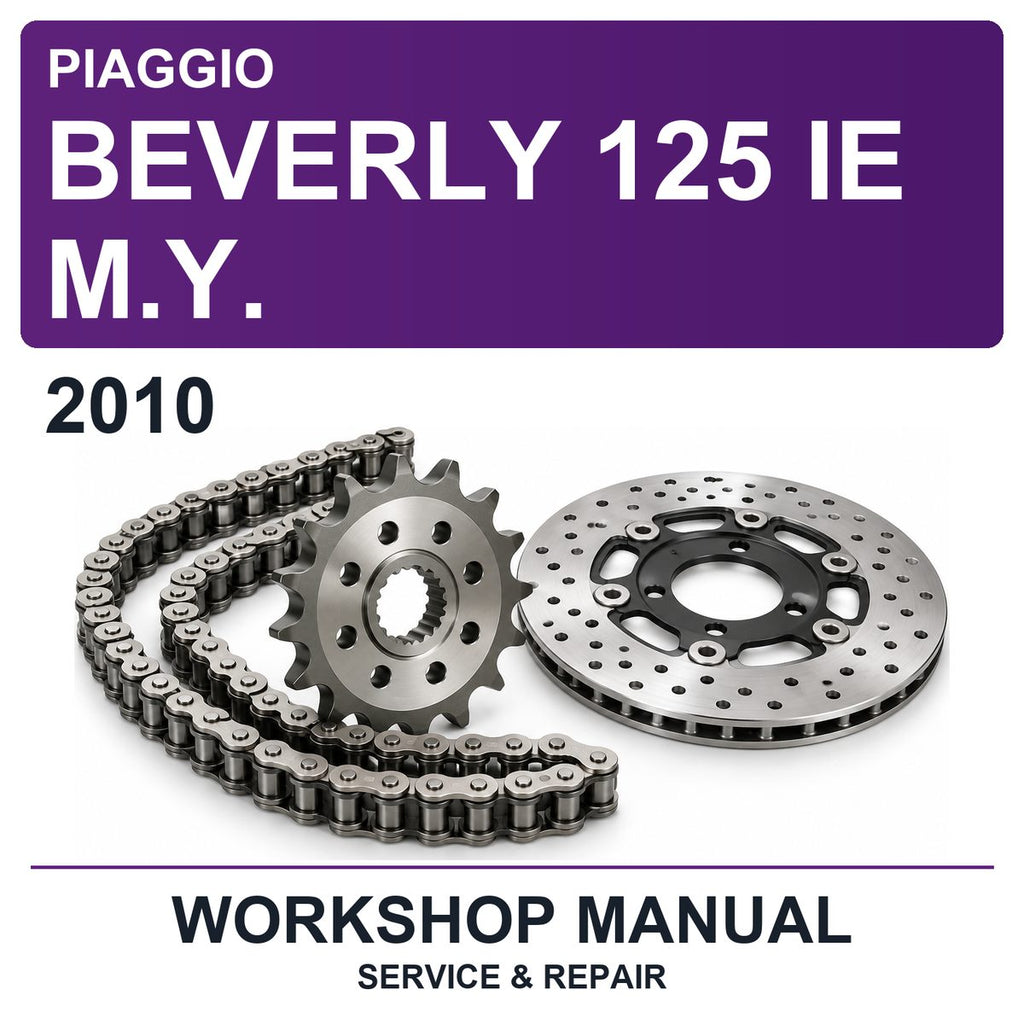 2010 Piaggio Beverly 125 Ie M.y. Workshop Service & Repair Manual
