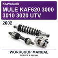 2002 Kawasaki Mule KAF620 3000 3010 3020 UTV Workshop Service & Repair Manual