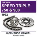 1992 Triumph Speed Triple 750 & 900 Workshop Service & Repair Manual