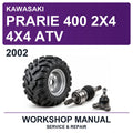 2002 Kawasaki Prarie 400 2X4 4X4 ATV Workshop Service & Repair Manual