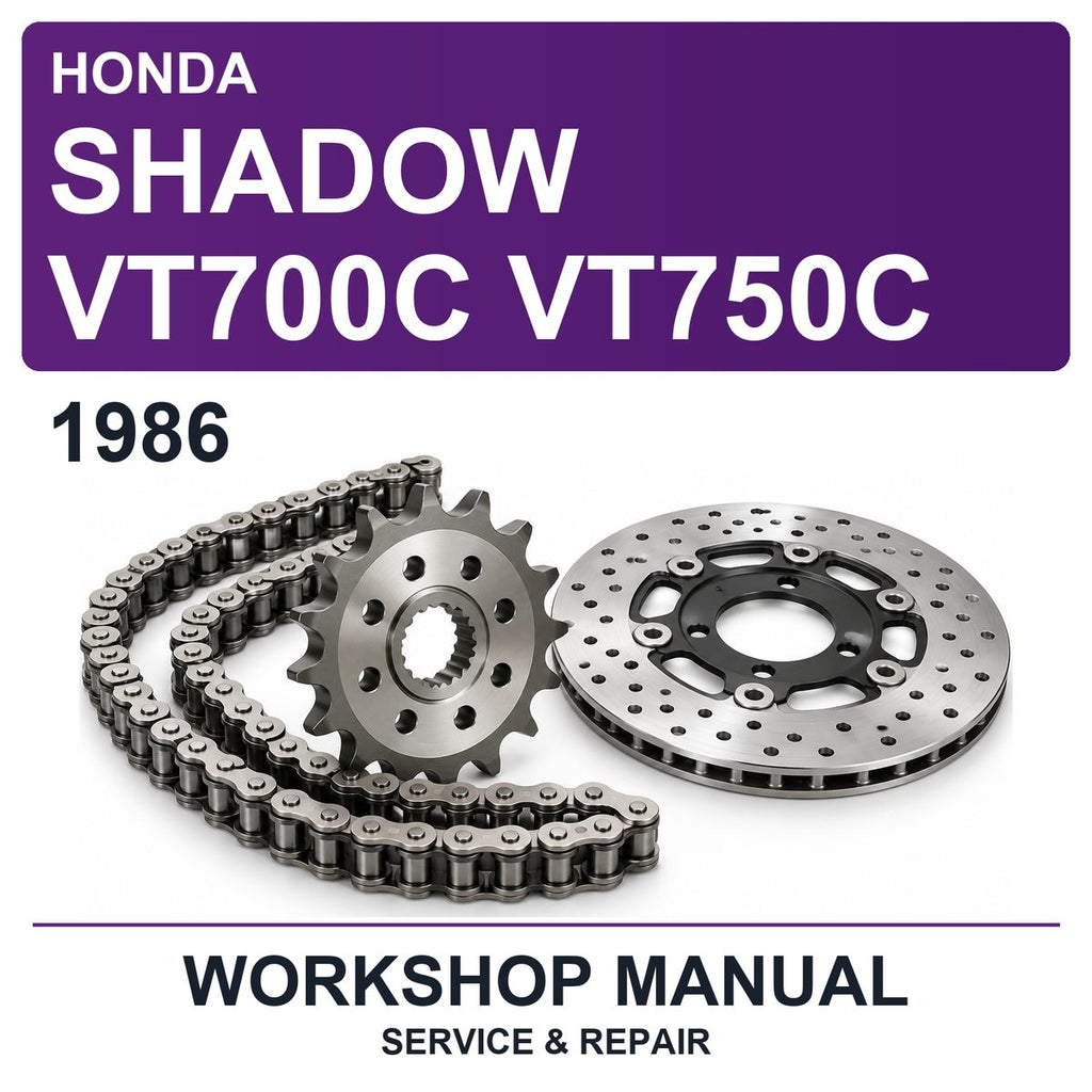1986 Honda Shadow VT700C VT750C Workshop Service & Repair Manual