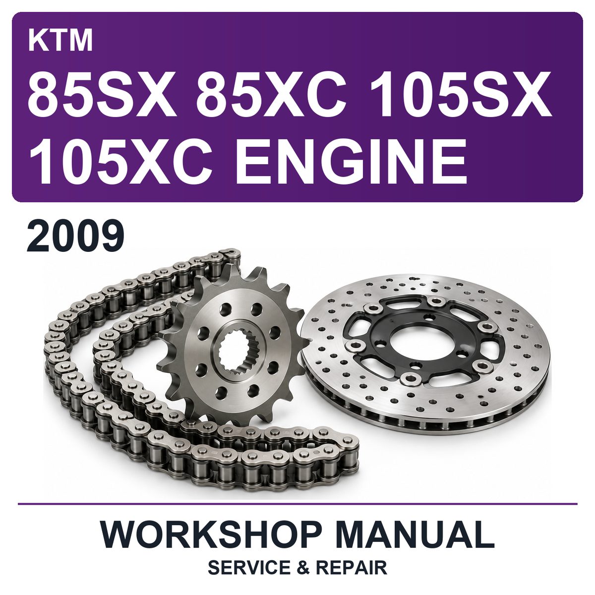 2009 KTM 85SX 85XC 105SX 105XC Engine Workshop Service & Repair Manual