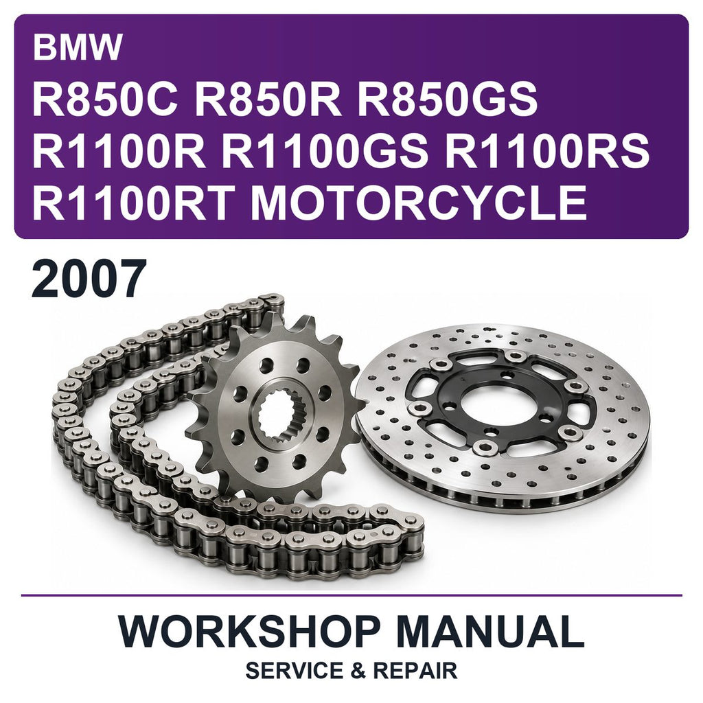 2007 BMW R850C R850R R850GS R1100R R1100GS R1100RS R1100RT Motorcycle Workshop Service & Repair Manual