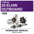 1998 Yamaha 25 Elhw Outboard Workshop Service & Repair Manual