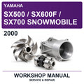 2000 Yamaha SX500 / SX600F / SX700 Snowmobile Workshop Service & Repair Manual