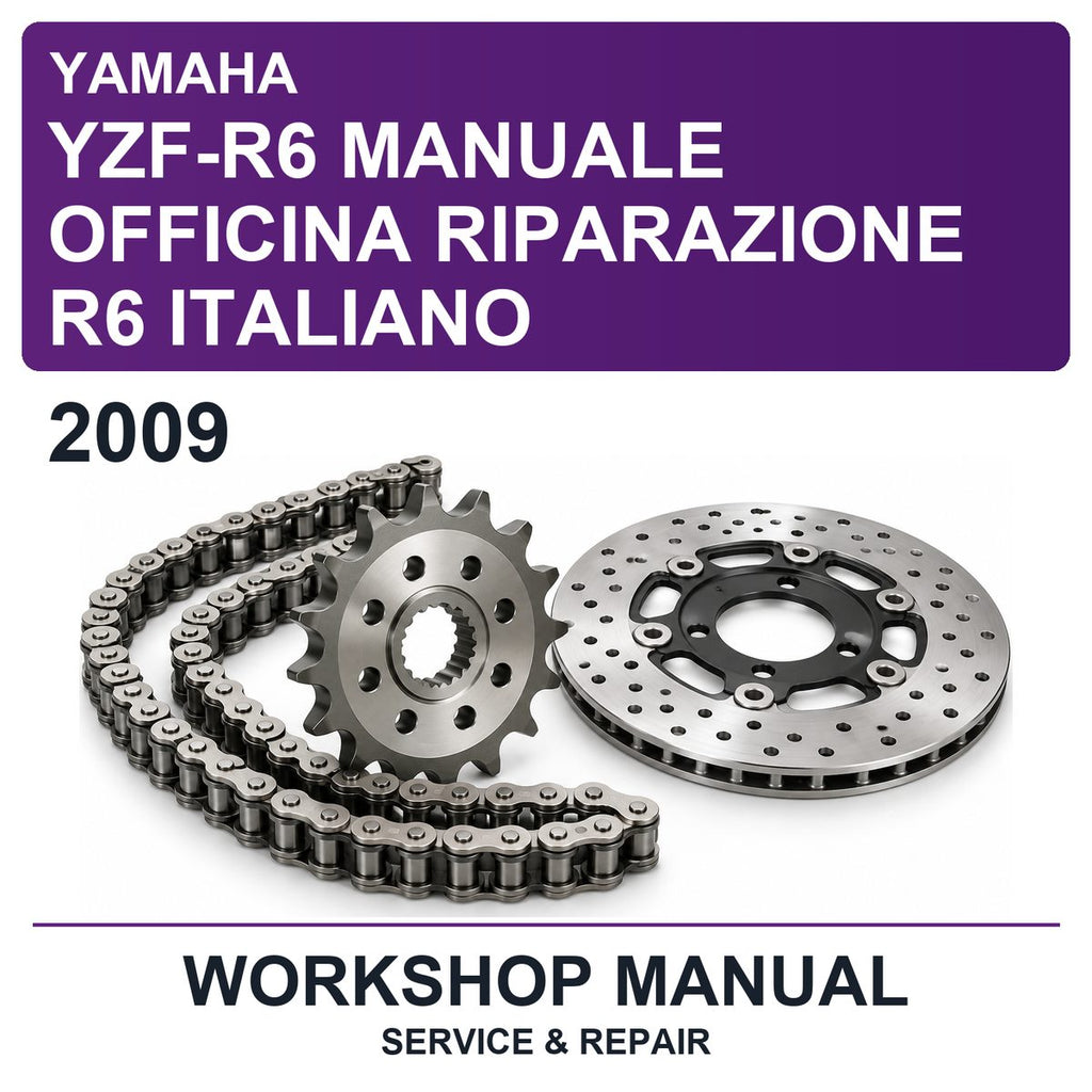 2009 Yamaha YZF-R6 Manuale Officina Riparazione R6 Italiano Workshop Service & Repair Manual