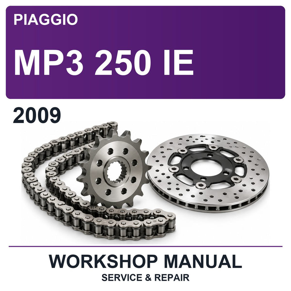 2009 Piaggio MP3 250 Ie Workshop Service & Repair Manual