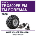 2006 Honda TRX500FE FM TM Foreman Workshop Service & Repair Manual