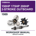 1989 Yamaha 150HP 175HP 200HP 2-Stroke Outboard Workshop Service & Repair Manual