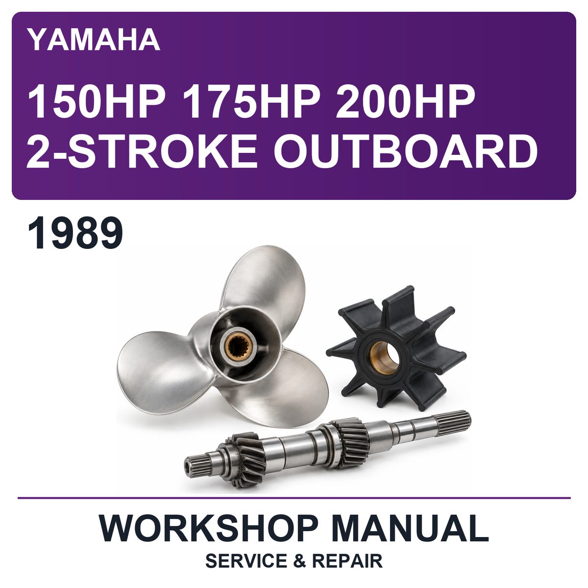 1989 Yamaha 150HP 175HP 200HP 2-Stroke Outboard Workshop Service & Repair Manual