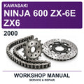 2000 Kawasaki Ninja 600 ZX-6E ZX6 Workshop Service & Repair Manual