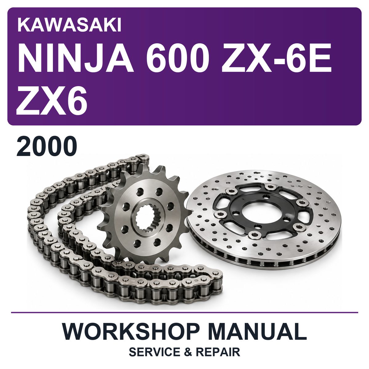 2000 Kawasaki Ninja 600 ZX-6E ZX6 Workshop Service & Repair Manual
