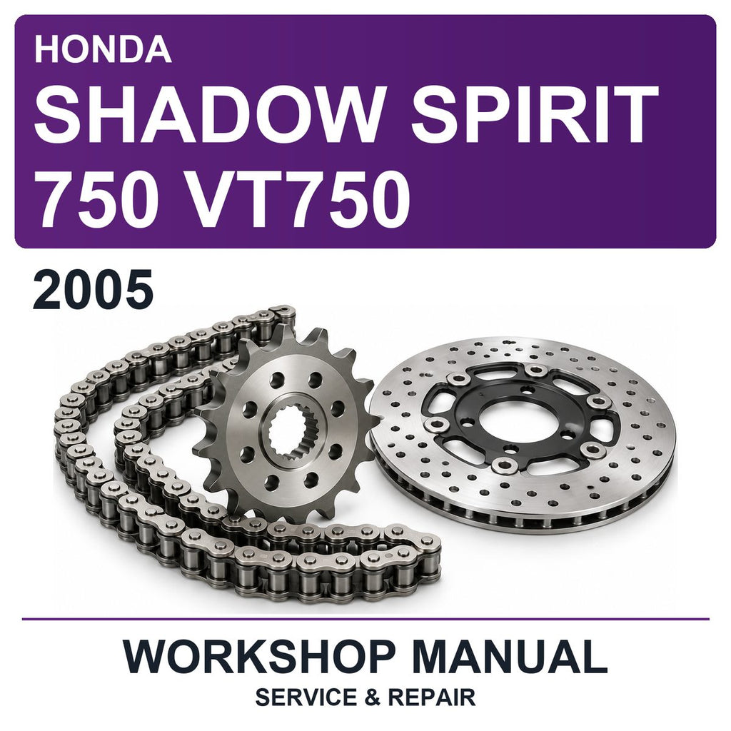 2005 Honda Shadow Spirit 750 VT750 Workshop Service & Repair Manual