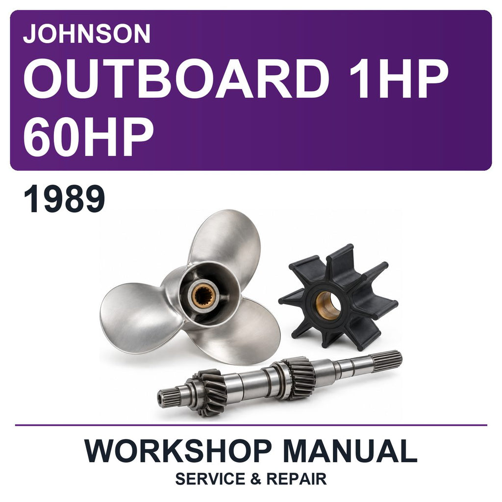 1989 Johnson Outboard 1HP 60HP Workshop Service & Repair Manual