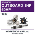 1989 Johnson Outboard 1HP 60HP Workshop Service & Repair Manual