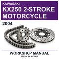 2004 Kawasaki KX250 2-Stroke Motorcycle Workshop Service & Repair Manual