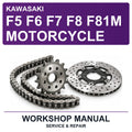 Kawasaki F5 F6 F7 F8 F81M Motorcycle Workshop Service & Repair Manual