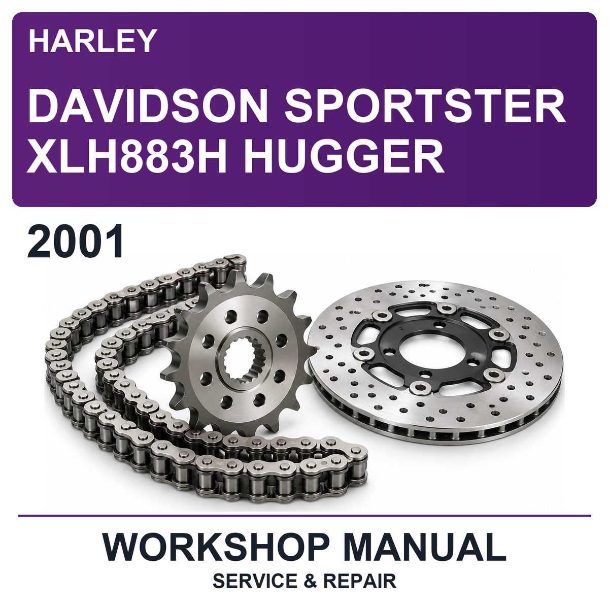 2001 Harley Davidson Sportster XLH883H Hugger Workshop Service & Repair Manual