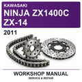 2011 Kawasaki Ninja ZX1400C ZX-14 Workshop Service & Repair Manual