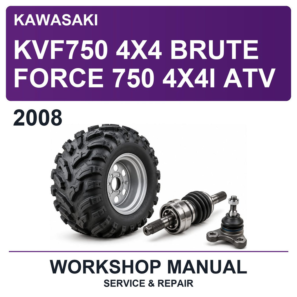 2008 Kawasaki KVF750 4X4 Brute Force 750 4X4I ATV Workshop Service & Repair Manual