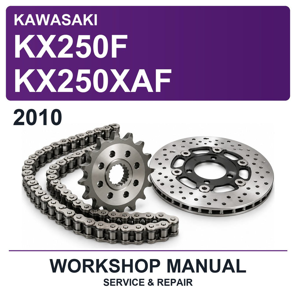 2010 Kawasaki KX250F KX250XAF Workshop Service & Repair Manual