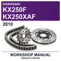 2010 Kawasaki KX250F KX250XAF Workshop Service & Repair Manual