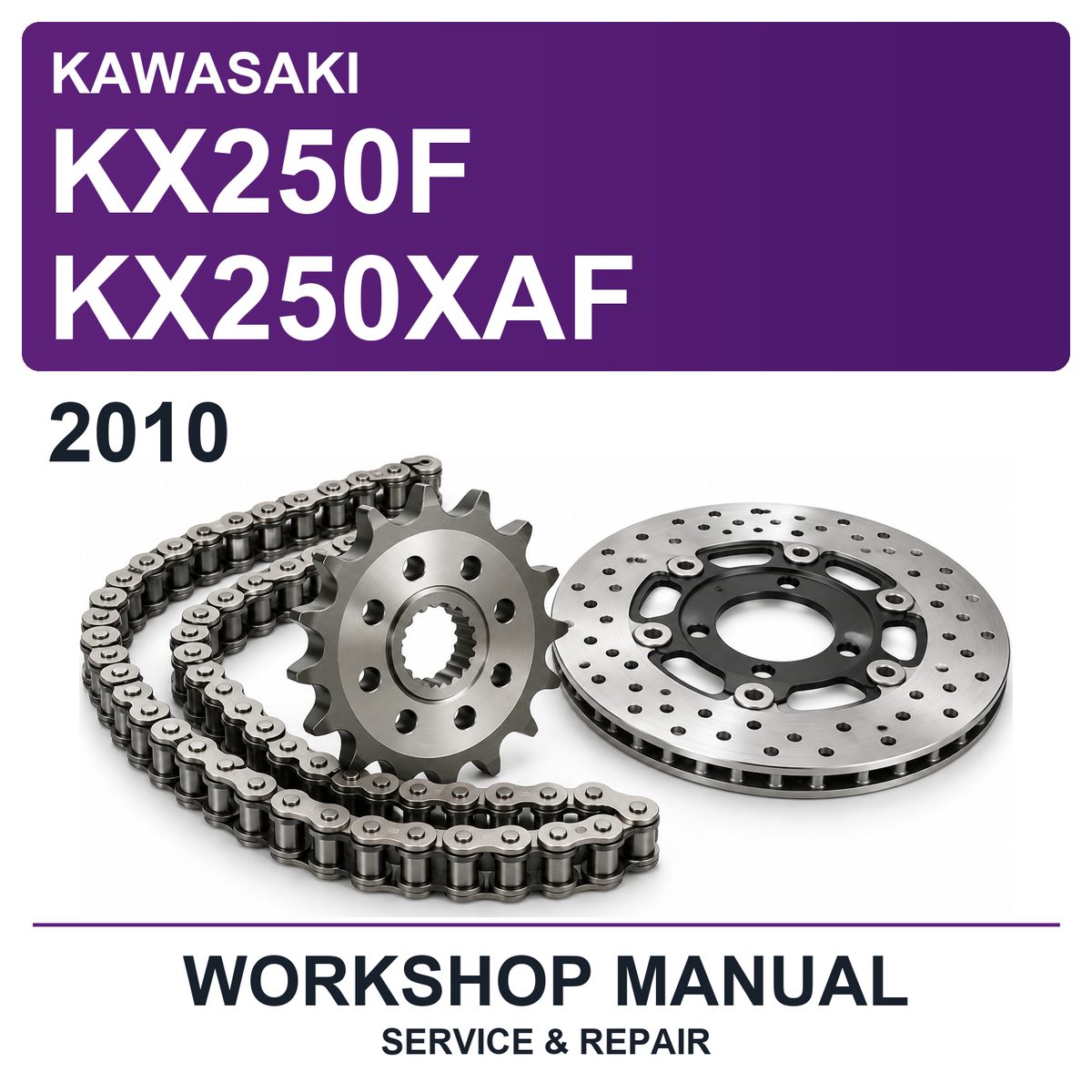 2010 Kawasaki KX250F KX250XAF Workshop Service & Repair Manual