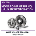 Holden Monaro HK HT HG HQ HJ HX HZ Restoration Workshop Service & Repair Manual