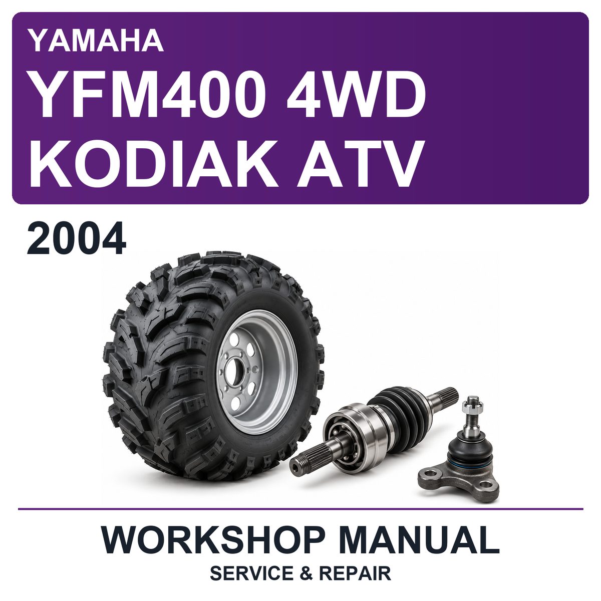 2004 Yamaha YFM400 4WD Kodiak ATV Workshop Service & Repair Manual