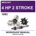 1993 Mercury 4 HP 2 Stroke Workshop Service & Repair Manual