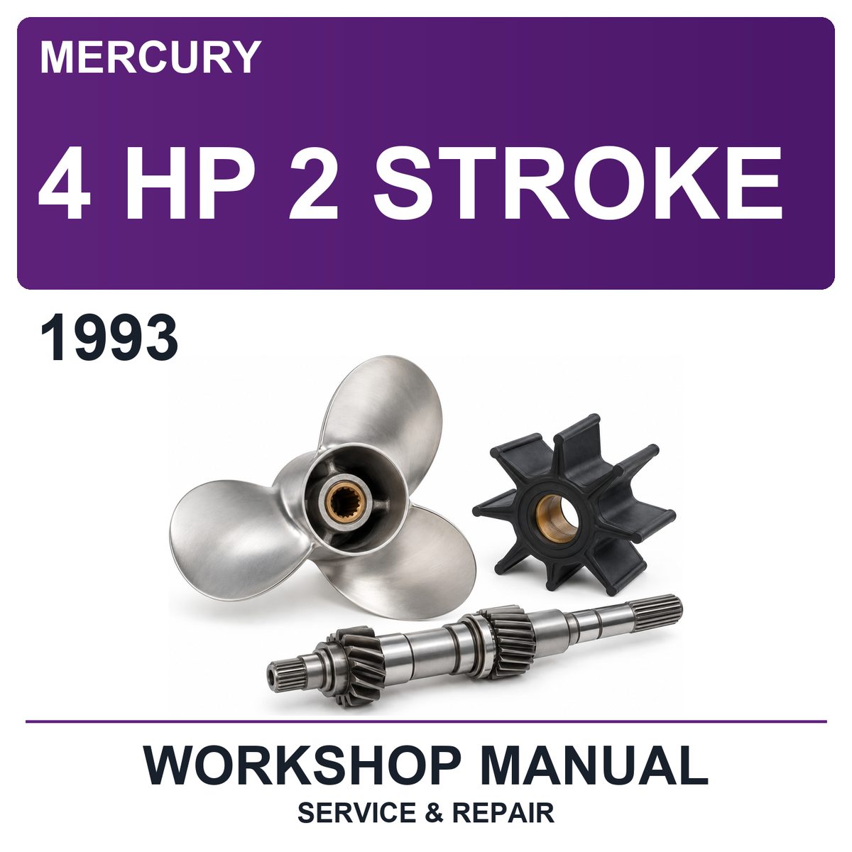 1993 Mercury 4 HP 2 Stroke Workshop Service & Repair Manual