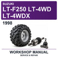 1998 Suzuki LT-F250 LT-4WD LT-4WDX Workshop Service & Repair Manual