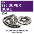 2007 KTM 990 Super Duke Workshop Service & Repair Manual