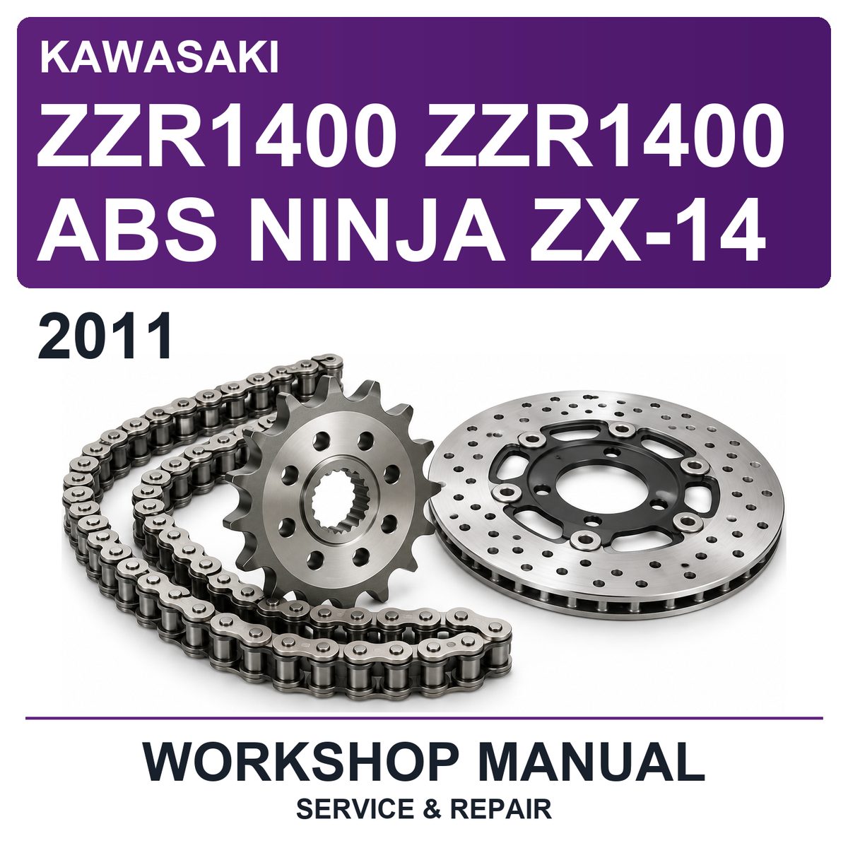 2011 Kawasaki ZZR1400 ZZR1400 ABS Ninja ZX-14 Workshop Service & Repair Manual