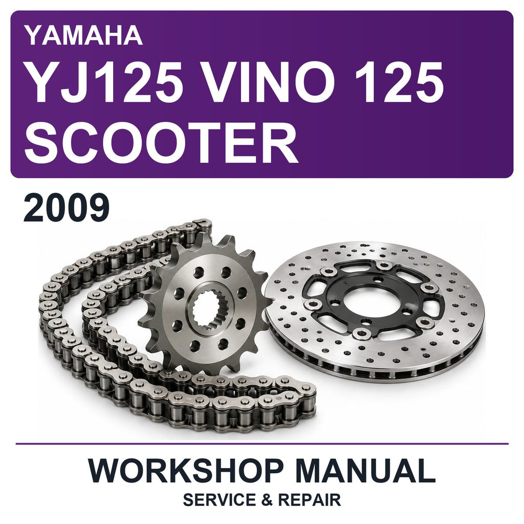 2009 Yamaha YJ125 Vino 125 Scooter Workshop Service & Repair Manual