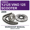 2009 Yamaha YJ125 Vino 125 Scooter Workshop Service & Repair Manual