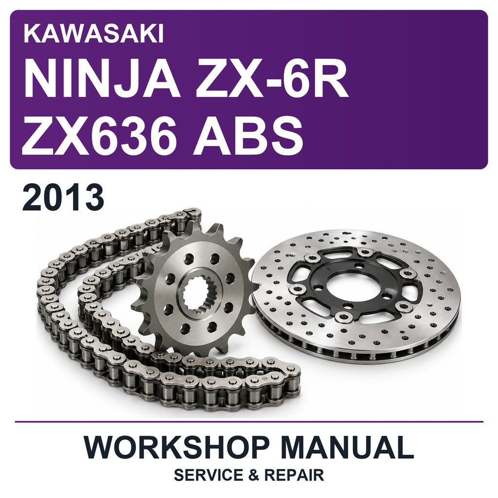 2013 Kawasaki Ninja ZX-6R ZX636 ABS Workshop Service & Repair Manual