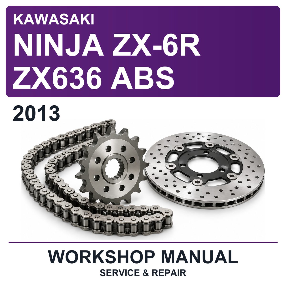 2013 Kawasaki Ninja ZX-6R ZX636 ABS Workshop Service & Repair Manual