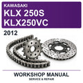 2012 Kawasaki KLX 250S KLX250VC Workshop Service & Repair Manual