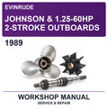 1989 Evinrude Johnson & 1.25-60HP 2-Stroke Outboards Workshop Service & Repair Manual