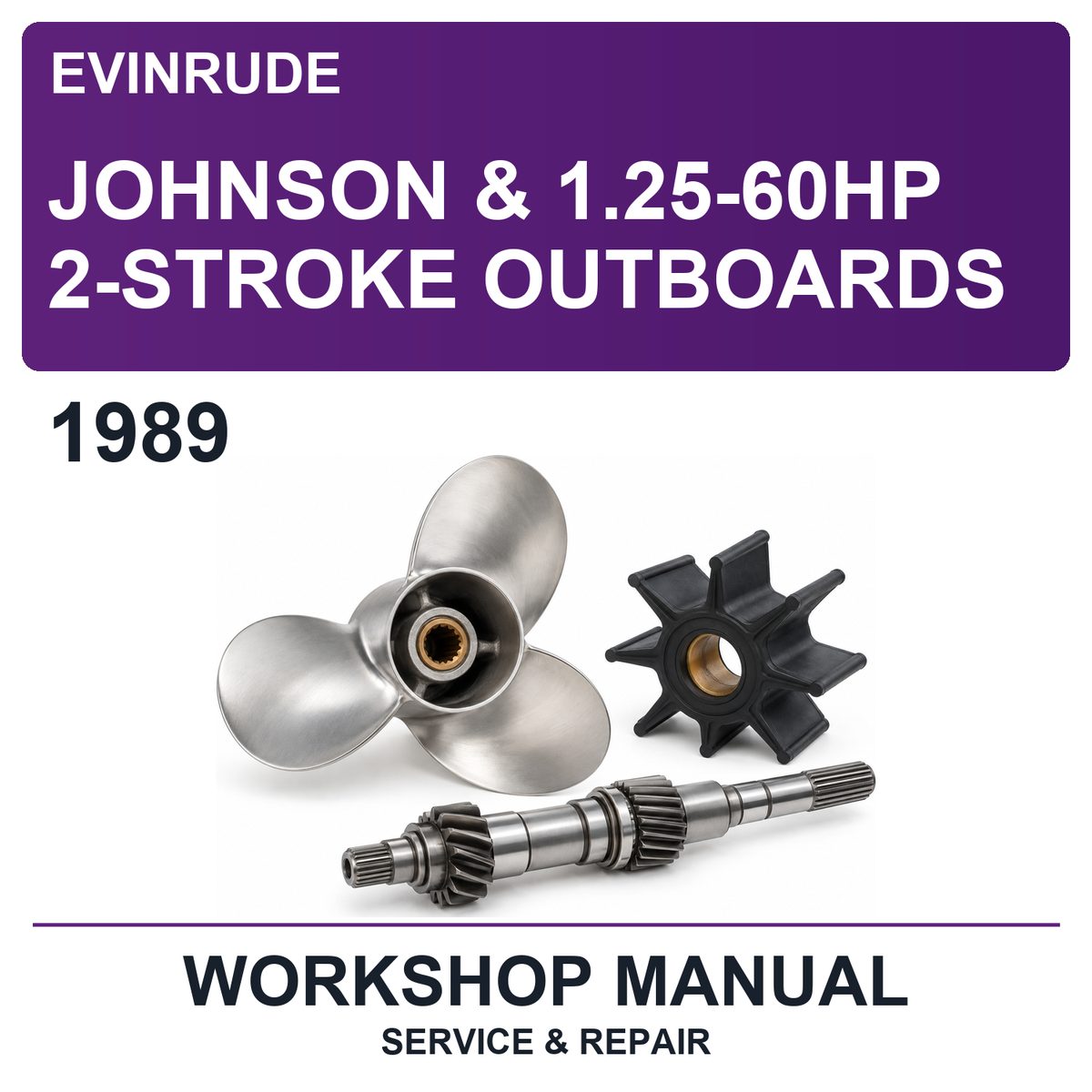 1989 Evinrude Johnson & 1.25-60HP 2-Stroke Outboards Workshop Service & Repair Manual