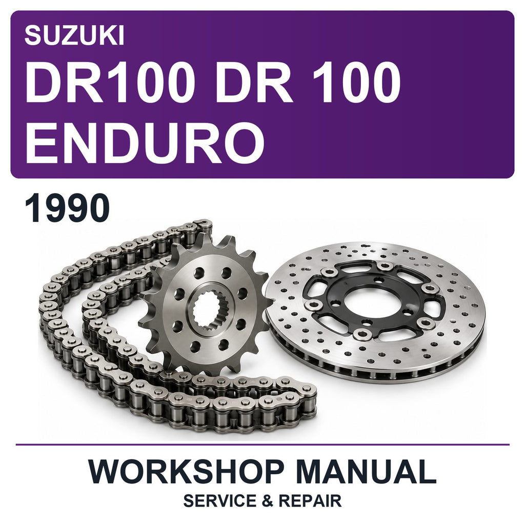 1990 Suzuki DR100 DR 100 Enduro Workshop Service & Repair Manual
