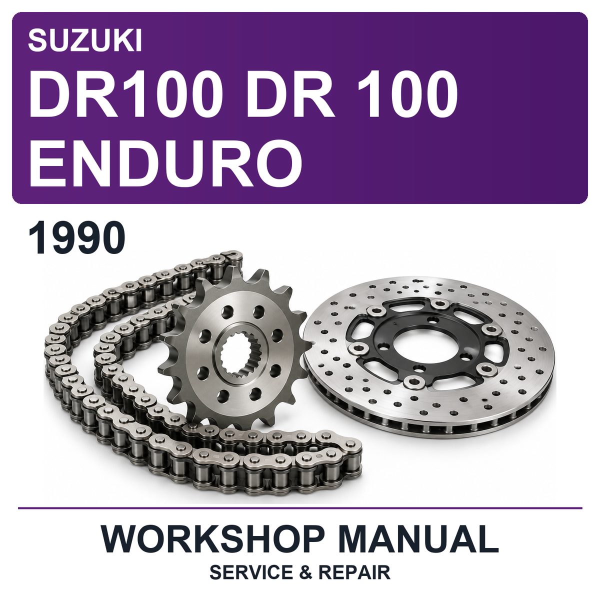 1990 Suzuki DR100 DR 100 Enduro Workshop Service & Repair Manual